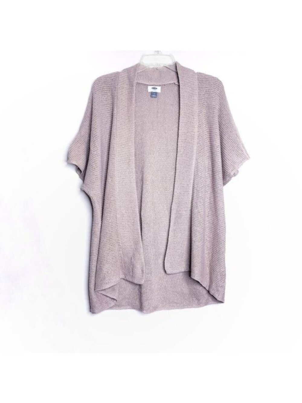 Old Navy Tan Short Sleeve Open Front Knit Cardigan Sweater Women's Size Medium